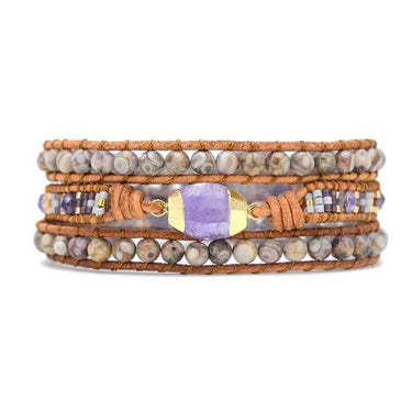 Paradise Island Amethyst And Jasper Wrap Bracelet-Your Soul Place